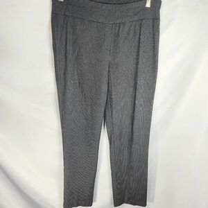 Hilary Radley Black & White w/Faux Pockets Slimming Pull On Pants Size Medium